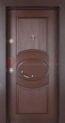 Коричневая входная дверь c МДФ панелью ЧД-36 в частный дом в Ногинске
