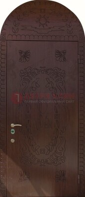Железная арочная дверь с рисунком ДА-1 для аптеки в Черноголовке