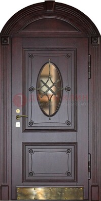 Арочная металлическая дверь с виноритом ДА-38 в Ногинске