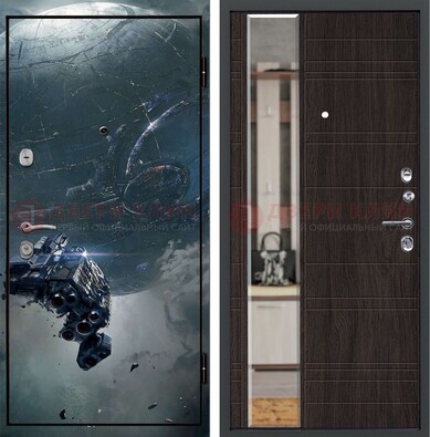 Железная дверь с фотопечатью космической фантастики ДФ-51 в Щелково