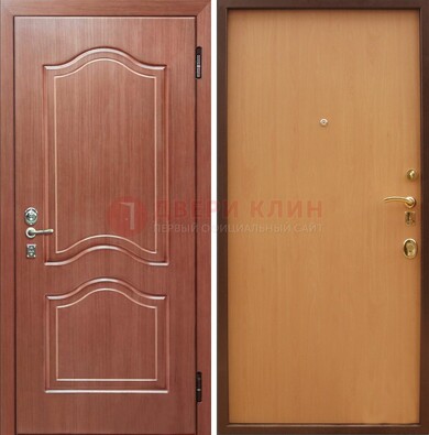 Входная дверь отделанная МДФ и ламинатом внутри ДМ-159 в Ногинске