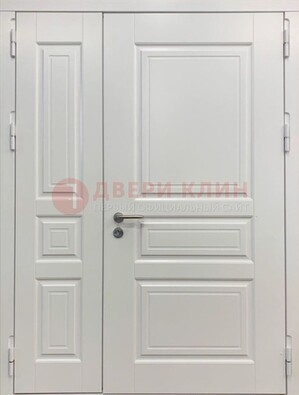 Полуторная светлая металлическая дверь с МДФ ДМ-336 в Ногинске