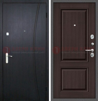 Темная стальная дверь с МДФ панелями ДМ-362 в Ногинске