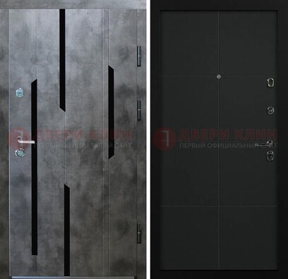 Стальная дверь с МДФ в темном цвете ДМ-415 в Ногинске