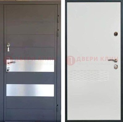 Металлическая дверь МДФ темная и светлая ДМ-420 в Ногинске