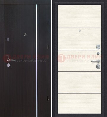 Металлическая современная дверь с МДФ ДМ-483 в Пензе