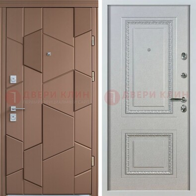 Квартирная стальная дверь с разными панелями МДФ ДМ-496 в Ногинске