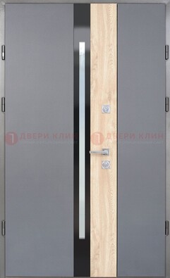Полуторная металлическая дверь с МДФ ДМ-503 в Ногинске