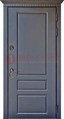 Тёмная входная дверь для коттеджа с МДФ ДМ-528 в Ногинске
