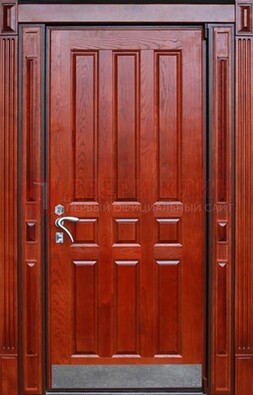 Красная входная дверь для улицы с МДФ ДМ-532 в Ногинске