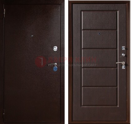Темная входная дверь с порошковым окрасом ДП-113 в Ногинске