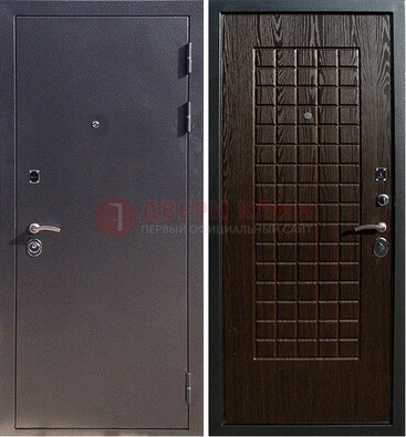 Серая металлическая дверь с порошковым напылением ДП-153 в Ногинске