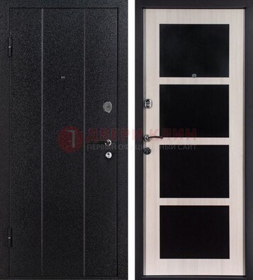 Черная металлическая дверь с порошковым напылением ДП-176 в Ногинске