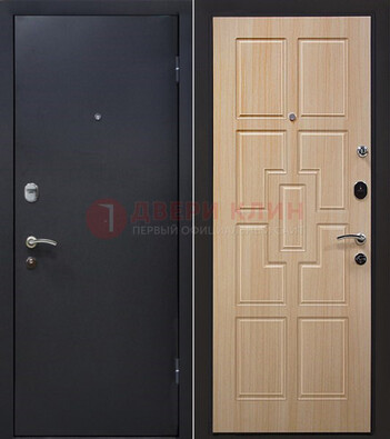 Черная железная дверь с порошковым покрытием ДП-187 в Ногинске