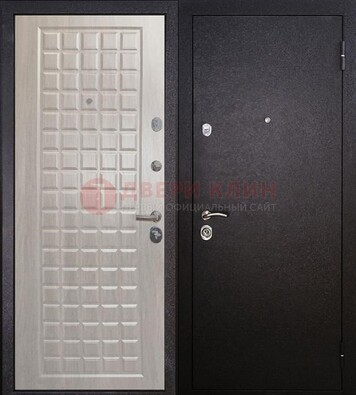 Черная входная дверь с порошковым покрытием ДП-206 в Ногинске