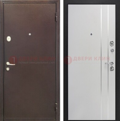 Входная дверь с порошковым покрытием с МДФ с молдингами ДП-232 в Ногинске