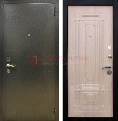 Входная темно-серая дверь с порошковым напылением и МДФ ДП-273 в Ногинске