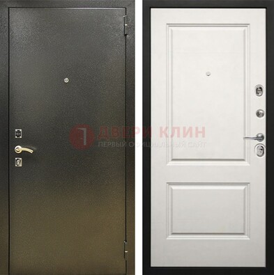 Металлическая темная дверь с порошковым напылением и классической МДФ ДП-298 в Ногинске