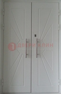 Парадная двухстворчатая дверь с фрезерованным МДФ ДПР-14 в Ногинске