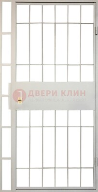 Железная решетчатая дверь в белом цвете ДР-19 в Ногинске