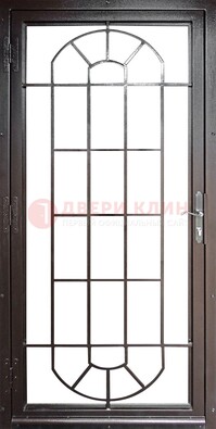 Темная металлическая решетчатая дверь ДР-22 в Ногинске