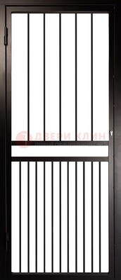 Коричневая одностворчатая железная решетчатая дверь ДР-24 в Ногинске