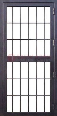 Темная стальная решетчатая дверь ДР-34 в Ногинске