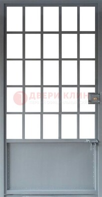 Металлическая решетчатая дверь в сером цвете ДР-7 в Ногинске