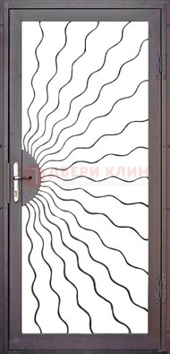 Коричневая железная решетчатая дверь ДР-8 в Ногинске