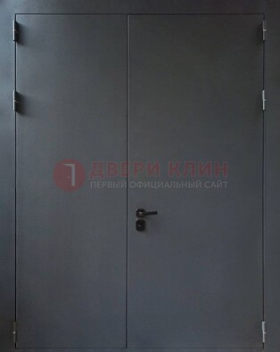 Черная распашная тамбурная дверь Порошок ДТМ-46 в Ногинске