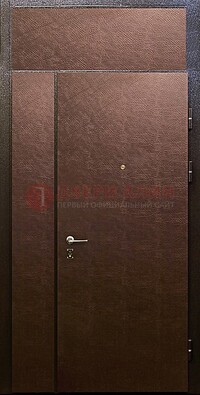 Тамбурная дверь с верхней фрамугой с винилискожей ДТМ-7 в Ногинске