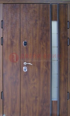 Стальная дверь с виноритом и стеклом ДВТ-187 в Ногинске