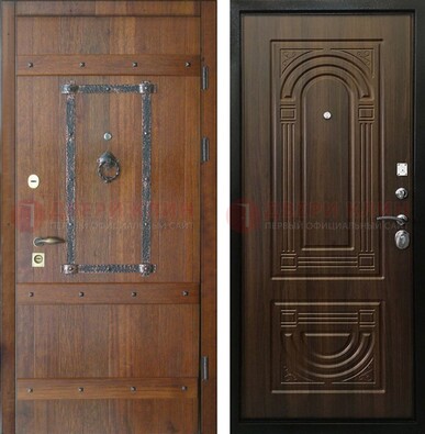 Темная стальная дверь с виноритом ДВТ-232 в Рязани
