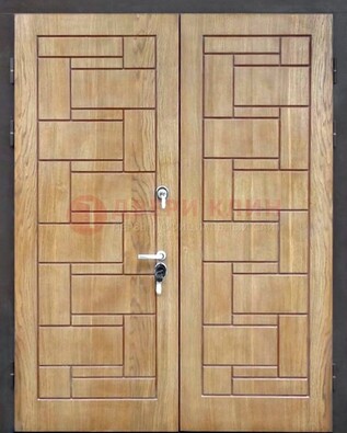 Светло-коричневая стальная дверь с виноритом ДВТ-245 в Ногинске