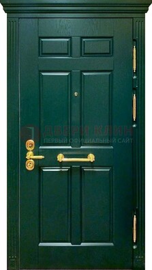 Классическая зеленая дверь с виноритом на улицу ДВТ-248 в Ногинске