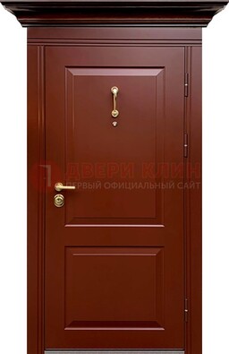 Красная железная дверь винорит для частного дома ДВТ-251 в Ногинске
