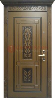 Металлическая дверь с виноритом и узором ДВТ-256 в Ногинске