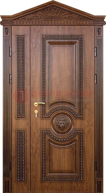 Узорная стальная дверь с виноритом для дома ДВТ-260 в Ногинске