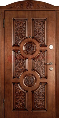 Коричневая входная дверь с виноритом ДВТ-41 в Ногинске