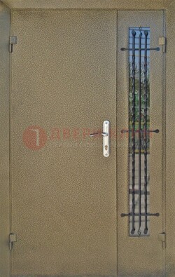 Тамбурная дверь Порошок со стеклом и ковкой ПЛ-20 в Ногинске