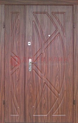 Железная тамбурная полуторная дверь с МДФ ПЛ-7 в Ногинске